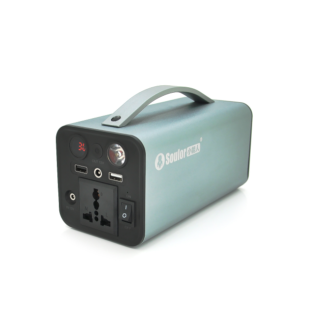 Портативная зарядная станция Soulor X16-180W, 220V - 50A, 1*AC - 220V+QC3.0, 5V - 3A, LED