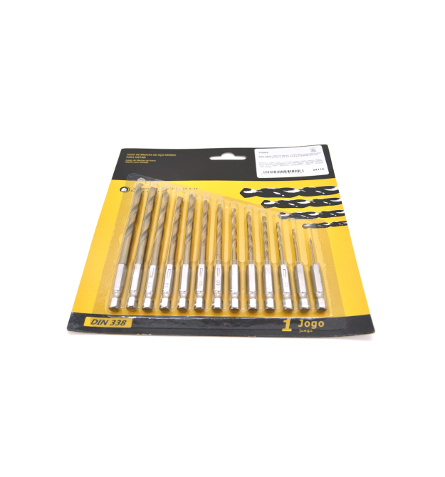 Набір свердл YOSO по металу з титановим покриттям 13 штук (1,5 2 2,5 3 3,2 3,5 4 4,5 4,8 5 5,5 6 6 ,5мм) (уп блістер)