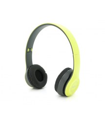 Бездротові навушники Bluetooth P47 Led, Green - Silver