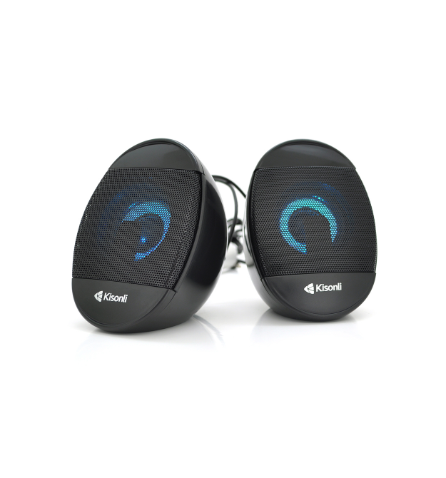 Колонки 2.0 Kisonli L-7070 для ПК і ноутбука, USB + 3.5mm, 2x3W, 20Hz- 20KHz, Black, BOX, Q50