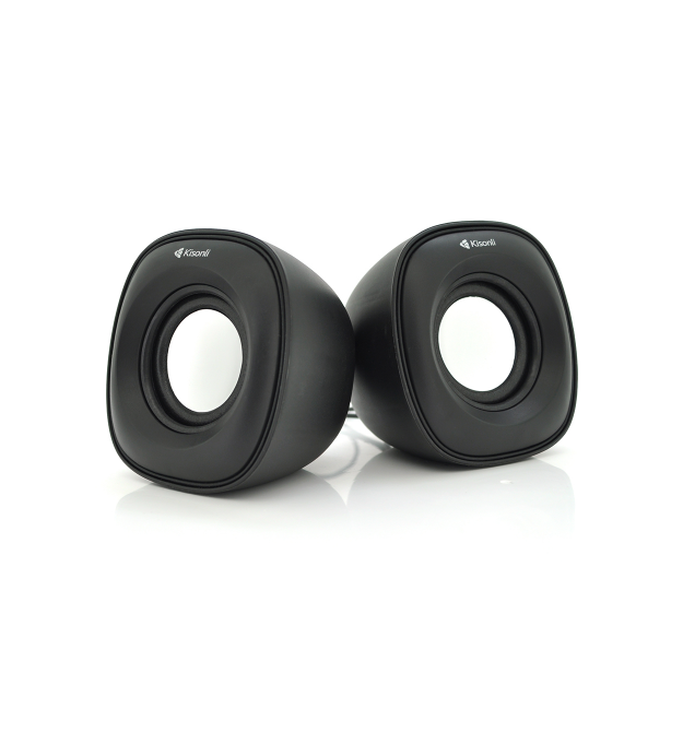 Колонки 2.0 Kisonli V350 для ПК і ноутбука, USB + 3.5mm, 2x1,5W, 20Hz- 20KHz, Black, BOX, Q60
