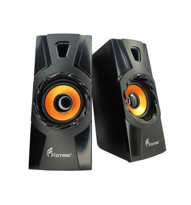 Колонки 2.0 Hotmai HT-09 USB + 3.5mm, 2x2.5W, 20Hz- 18KHz, з регулятором гучності, Black, BOX, Q24