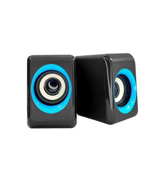 Колонки 2.0 Hotmai HT-208 USB + 3.5mm, 2x2W, 20Hz- 18KHz, з регулятором гучності, Black, BOX, 48