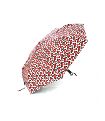 Парасоля жіноча Burberry автоматична, D-118см, захист від сонця, UV (99%), захист від дощу, каркас - Al+Fe, Black-Red
