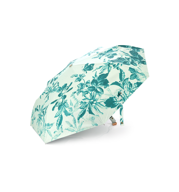 Парасолька жіноча Guccil Bloom автоматична, D-116см, захист від сонця, UV (99%), захист від дощу, каркас - Al+Fe, White-green