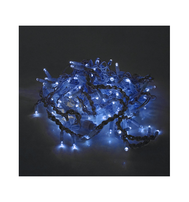 Гірлянда 120LED Дощ (Blue), 8 режимів, 3*3метри, біла ізоляція, BOX