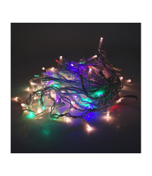 Гірлянда 120LED Дощ (Red - Green - Blue - Yellow), 8 режимів, 3*3метри, біла ізоляція, BOX