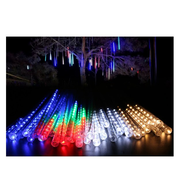 Гірлянда 8 * 50cm (Бурулька) Red - Green - Blue - Yellow, 3 метра, прозора ізоляція, BOX