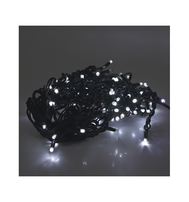 Гірлянда бахромою 120 LED White, чорна ізоляція, вулична, 5х0,7м, BOX