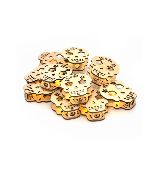 Гірлянди 10LED Metal (Scul), 1 режим, 2метри, прозора ізоляція, BOX