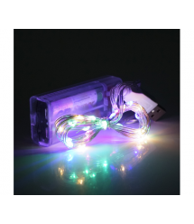 Гірлянди 30LED, 1 режим, 3 метри, прозора ізоляція, живлення від 2 * АА (немає в комплекті), Mix Color, BOX