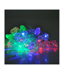 Гірлянди 40LED (Сніжок) Red - Green - Blue, 1 режим, 5метров, прозора ізоляція, BOX