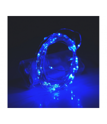 Гірлянди 50LED, 1 режим, 5 метрів, прозора ізоляція, живлення від USB + 2 * АА (немає в комплекті), Blue, BOX