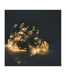 Гірлянди 100LED (Шестигранник Big) Yellow, 8 режимів, 5 метрів, чорна ізоляція, BOX