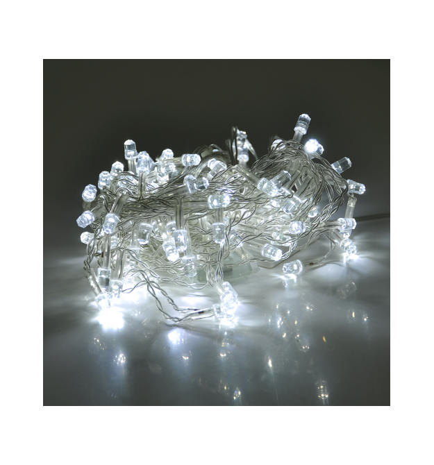 Гірлянди 120LED (Штора-Конус) White, 8 режимів, 3х0,3 метра, прозора ізоляція, BOX