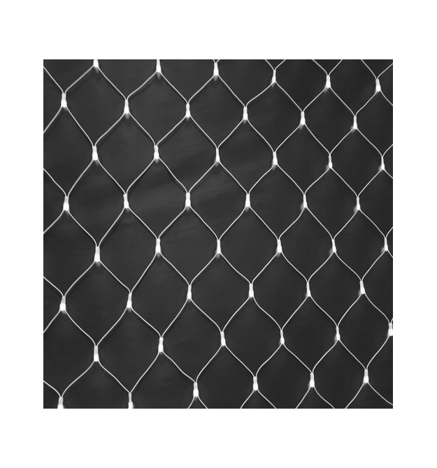 Гірлянди 100LED (Сітка) White, 1,5 * 1,5 метри, прозора ізоляція, BOX