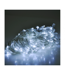 Гірлянда 500LED (Водоспад) White, 8 режимів, 3*2метра, прозора ізоляція, BOX