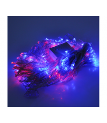 Гірлянда 500LED (Водоспад) Red - Green - Blue - Yellow, 8 режимів, 3 * 2метра, прозора ізоляція, BOX