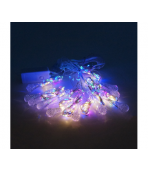 Гірлянда 400LED Крапля (Red - Green - Blue - Yellow), мідний провід, 8 режимів, 2*2метри, прозора ізоляція, BOX