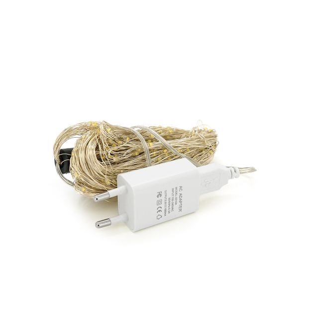 Гірлянда Кінський хвіст 600Led, 20 ниток по 3м, Hot White