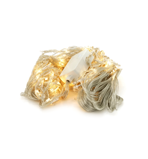 Гірлянди 330LED Водоспад (White Hot), 8 режимів, 3*2метри, прозора ізоляція, BOX