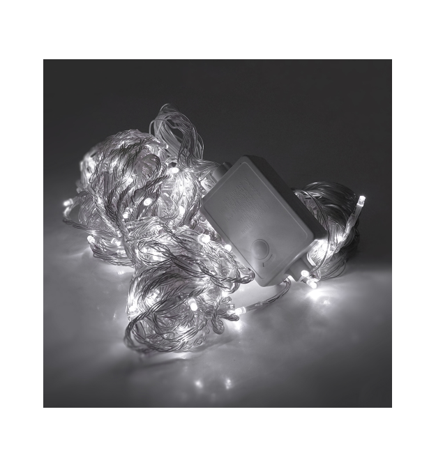 Гірлянди 330LED Водоспад (White), 8 режимів, 3*2метри, прозора ізоляція, BOX