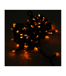 Гірлянди 100LED (Діод) Yellow, 7 режимів, 5 метрів, чорна ізоляція, BOX