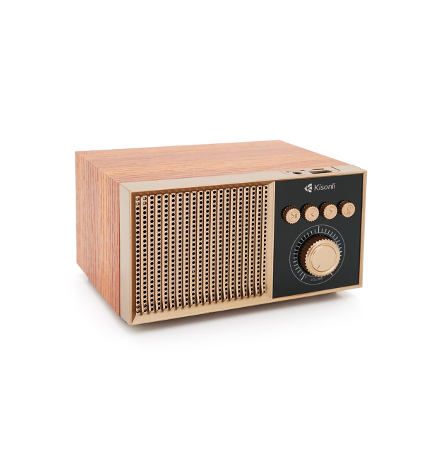 Колонка Kisonli G10 Bluetooth 5.0, 1х5W, 1200mAh, USB - TF - BT - FM - AUX, DC: 5V - 1A, Brown, BOX, Q50