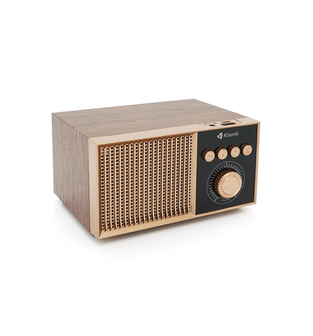 Колонка Kisonli G10 Bluetooth 5.0, 1х5W, 1200mAh, USB - TF - BT - FM - AUX, DC: 5V - 1A, Wooden, BOX, Q50