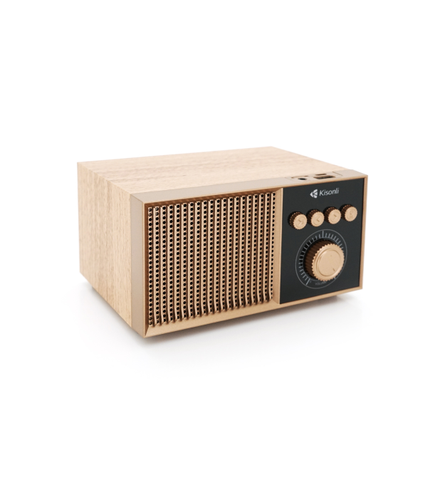 Колонка Kisonli G10 Bluetooth 5.0, 1х5W, 1200mAh, &ampge90dB, USB - TF - BT - FM - AUX, DC: 5V - 1A, Red-Wood, BOX, Q50