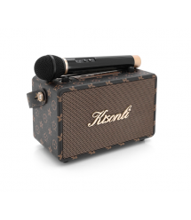 Колонка Kisonli G100 Bluetooth 5.0, 2х10W, 1800mAh, USB - TF - BT - AUX, DC: 5V - 1A, Brown, BOX, Q12