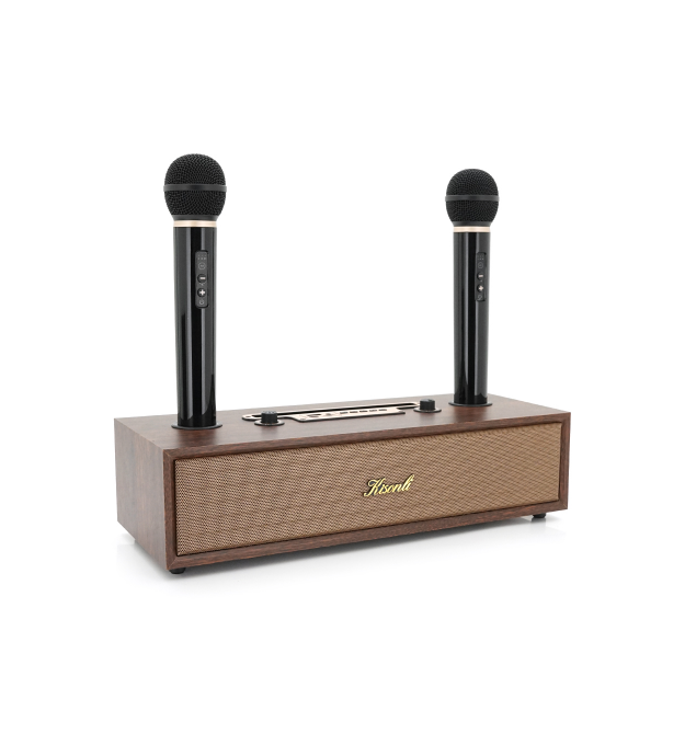 Колонка Kisonli G102 Bluetooth 5.3,Two microphone, 2х8W, 1800mAh, USB - TF - BT - AUX, DC: 5V, BOX, Brown, Q8