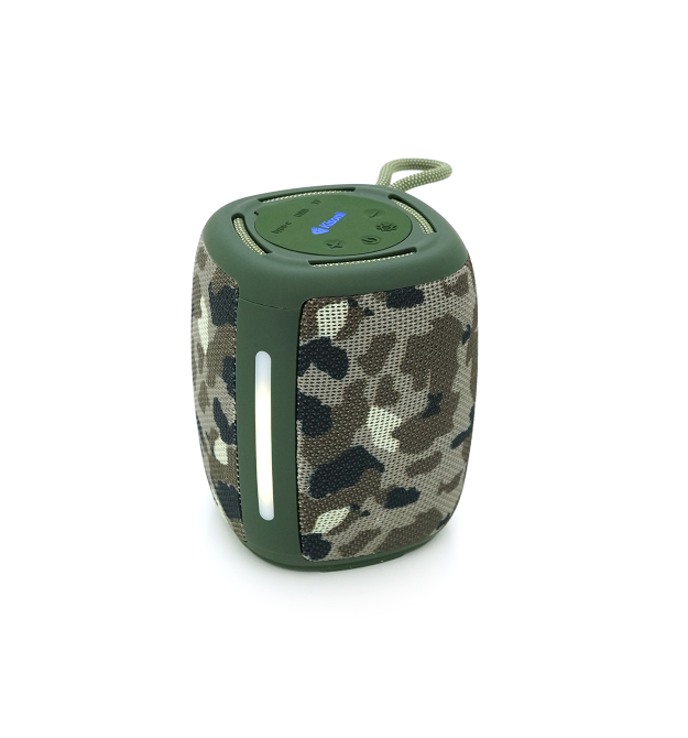 Колонка Kisonli Q17 Bluetooth 5.3, 1х8W, 1800mAh, USB - TF - TWS - FM - BT - LED, DC: 5V - 1A, BOX, Camouflage, Q45