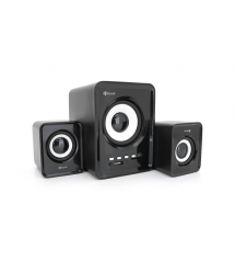 Колонки Kisonli U-2800BT, 5W+2x3W, USB - TF - BT - FM - AUX, із сабвуфером, DC: 5V, Black, BOX, Q30