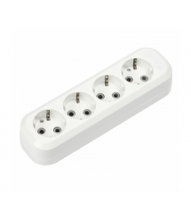 Колодка для подовжувача 4 гнізда з заземленням 16A 250V Q70