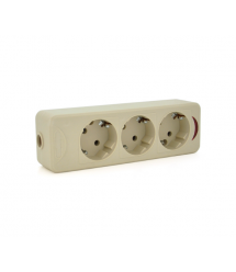 Колодка PiPo PP - SP-4723 - 3, 16А, 220-240В, із заземленням 3 гнізда, Q20