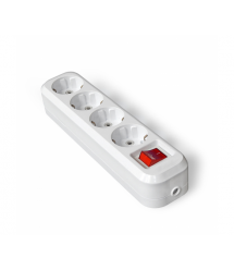Колодка для подовжувача 4 гнізда з заземленням та вимикачем 16A 250V Q50
