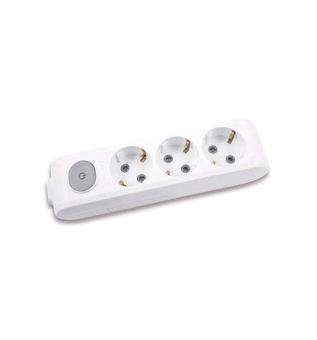 Колодка Panasonic X-tendia із заземленням 3 гнізда, з захистними шторками, з вимикачем, сіра