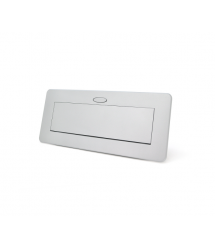 Розетка для підлоги висувна із заземленням J29L, дві розетки + 2 * USB + 2* RJ45, Input: AC 100-250V 16A, Silver