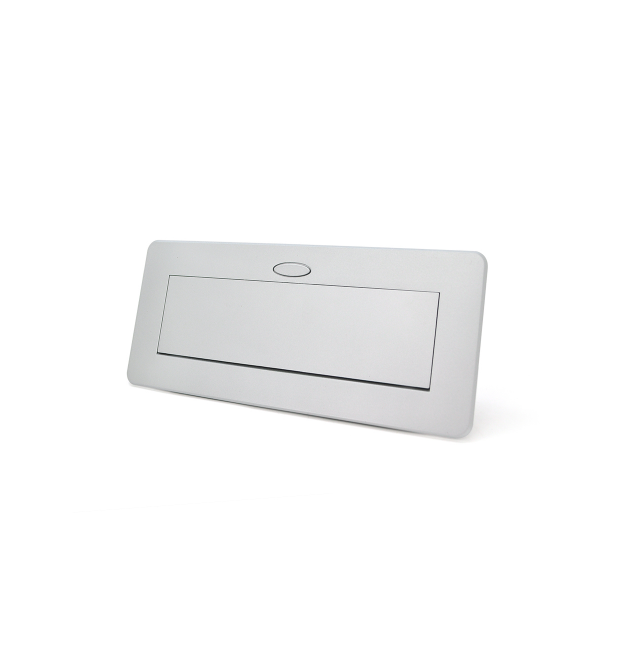 Розетка для підлоги висувна із заземленням J29L, дві розетки + 2 * USB + 2* RJ45, Input: AC 100-250V 16A, Silver
