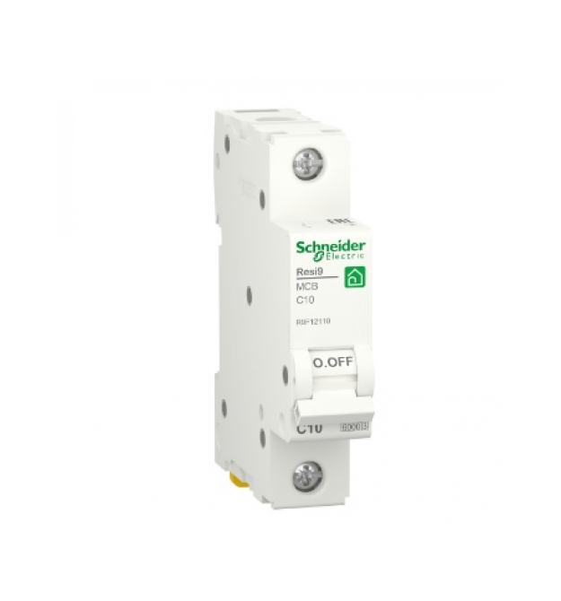 Автоматичний вимикач Schneider RESI9 10А, 1P, крива С, 6кА