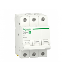 Автоматичний вимикач Schneider RESI9 6А, 3P, крива С, 6кА