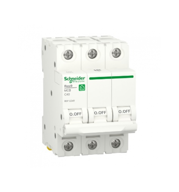Автоматичний вимикач Schneider RESI9 40А, 3P, крива, 6кА