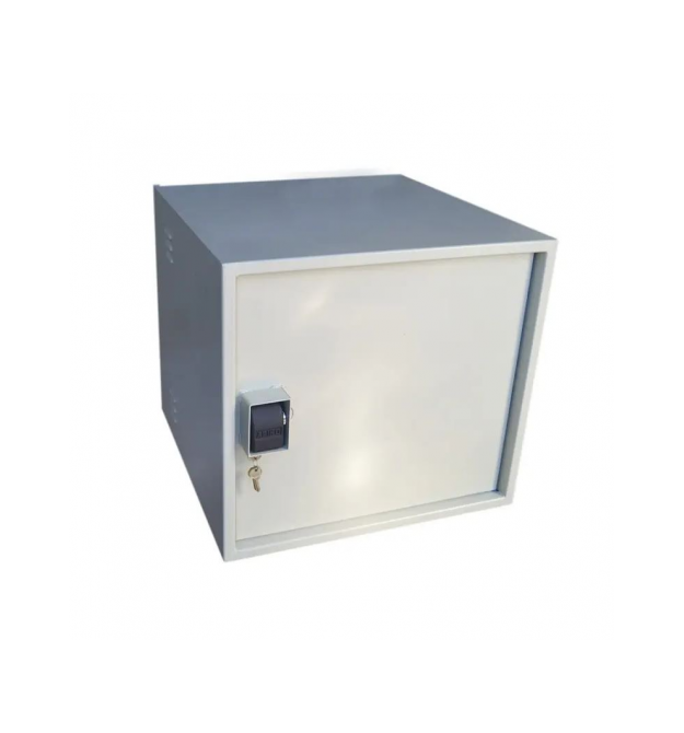 Антивандальна шафа VAGOS Super Antilom 19 12U - 1.5 (600х550x600) двері - приховані петлі, замок - крабовий, 8відп. 22мм