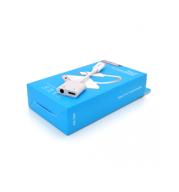 Аудіоконвертор iKAKU KSC-353 ANFENG 2 in 1 audio converter Type-C, Box