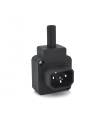 Трехконтактный разъем IEC320 C14 (угловой 90) папа, 250V, 10A, под пайку Q50 - 500