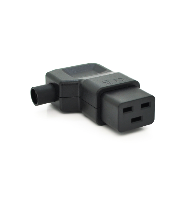 Триконтактний роз&aposєм IEC320 C19 мама (кутовий), 250V, 16A, під викруткове складання Q50 - 500