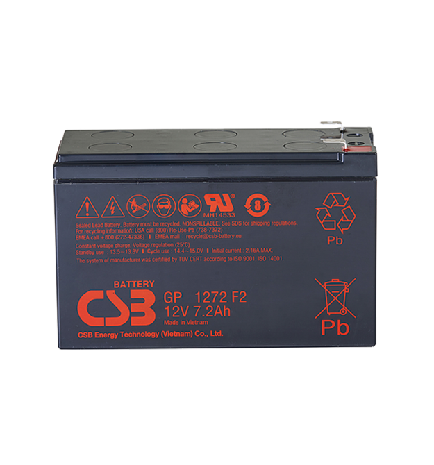 Аккумуляторная батарея CSB EVX1272, 12V 7,2Ah (151х65х100мм) 2,55кг Q10