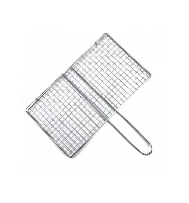 Решітка для гриля, 25х16, 5 см, ручка 14 см, нержавіюча сталь