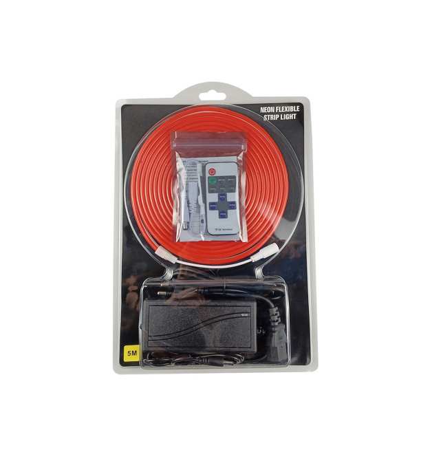 Комплект світлодіодної стрічки 3528 Red 5 метрів, пульт, блок живлення, 120 світлодіодів